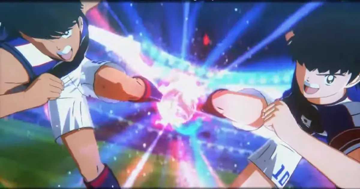 Hyuga and Tsubasa's Neo Drive Tiger Twin Shot from Captain Tsubasa Rise of New Champions